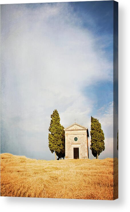 Tranquility Acrylic Print featuring the photograph Chapel Vitaleta by Just A Click