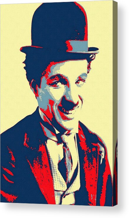 Actor Acrylic Print featuring the photograph Charles Chaplin Charlot by Art Cinema Gallery