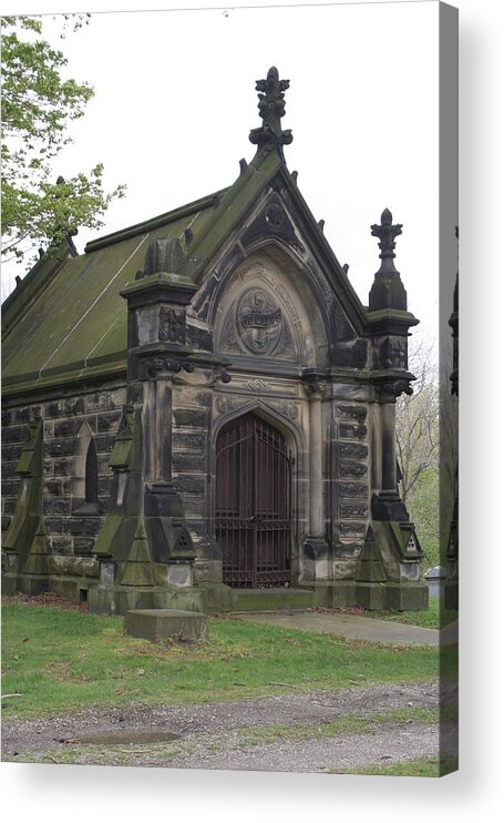 Charles Acrylic Print featuring the photograph Chestnut Grove Cemetery Colllins Mausoleum by Valerie Collins