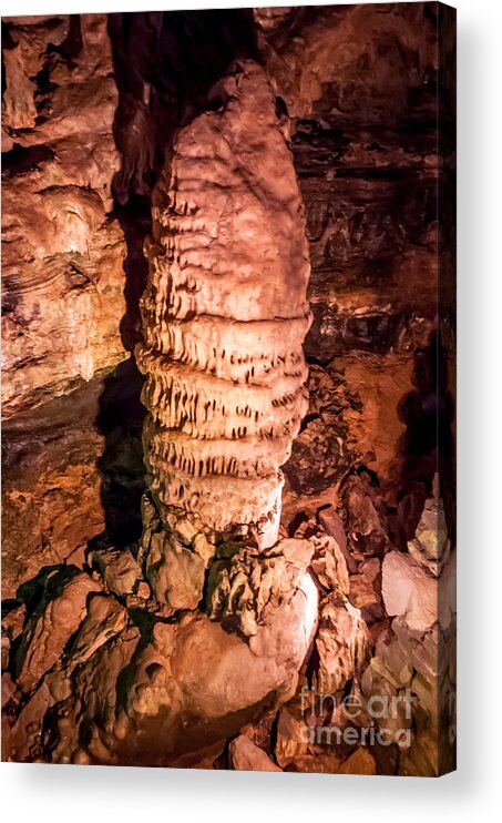 Howe Caverns Acrylic Print featuring the photograph Chinese Pagota Column by Anthony Sacco