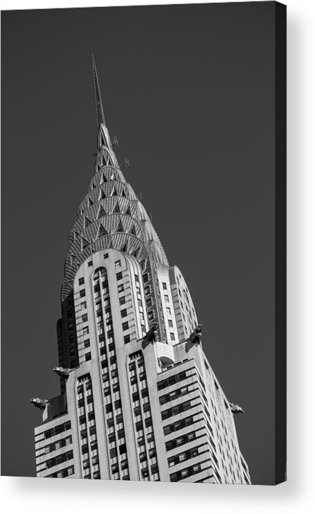 Chrysler Building Acrylic Print featuring the photograph Chrysler Building BW by Susan Candelario