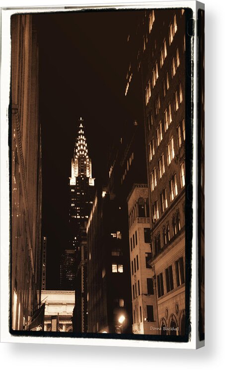 New York Acrylic Print featuring the photograph Chrysler Building by Donna Blackhall