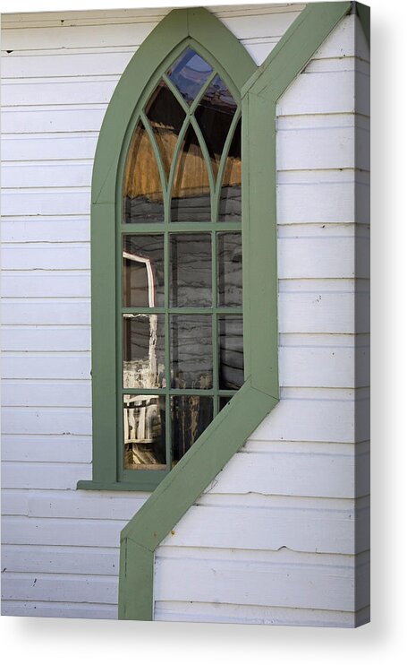 Window Acrylic Print featuring the photograph Church Window in Atlin by Inge Riis McDonald