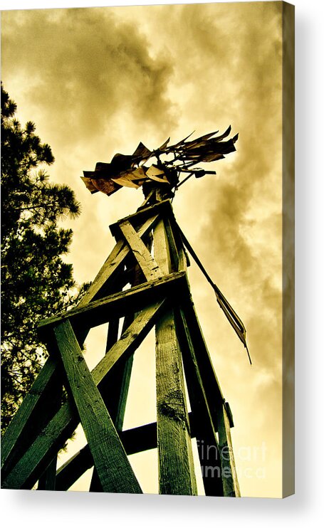 Farm Acrylic Print featuring the photograph Churning Clouds by Robert Frederick