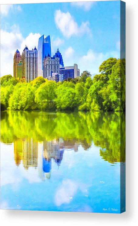 Atlanta Acrylic Print featuring the photograph City of Tomorrow - Atlanta Midtown Skyline by Mark E Tisdale