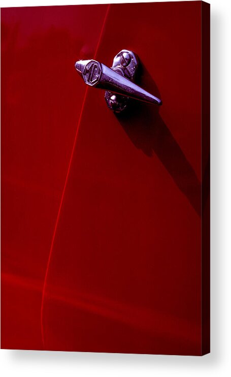 Mg Acrylic Print featuring the photograph Classic MG handle by Paul W Faust - Impressions of Light