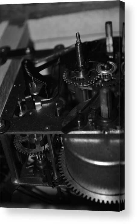 Clock Acrylic Print featuring the photograph Clocks black and white by Meganne Peck