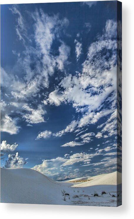 White Sands Acrylic Print featuring the photograph Cloud Puffs by Diana Powell