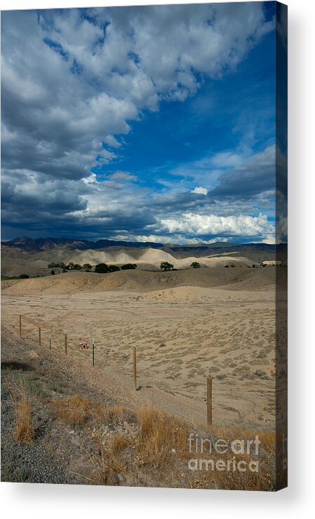 Clouds Acrylic Print featuring the photograph Clouds over the Adobes by Angela Moyer