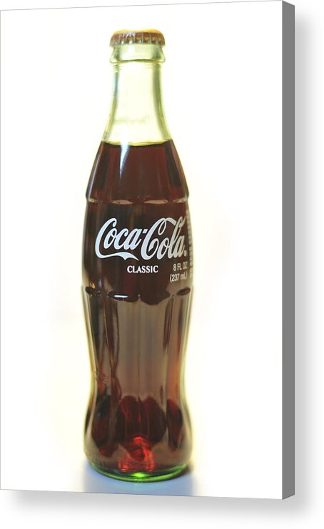 Coca Cola Acrylic Print featuring the photograph Coca Cola Classic White by Terry DeLuco