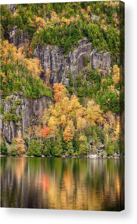 Autumn Acrylic Print featuring the photograph Colorful Cliff by Denise Bush