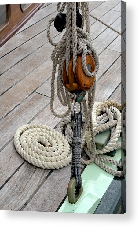 Ropes Acrylic Print featuring the photograph Colour Palette by Anthony Davey