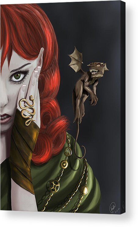 Girl Acrylic Print featuring the digital art Companions by Kate Black