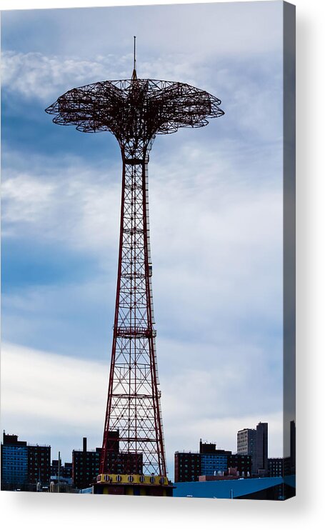 City Acrylic Print featuring the photograph Coney Island Parachute Jump by Ann Murphy