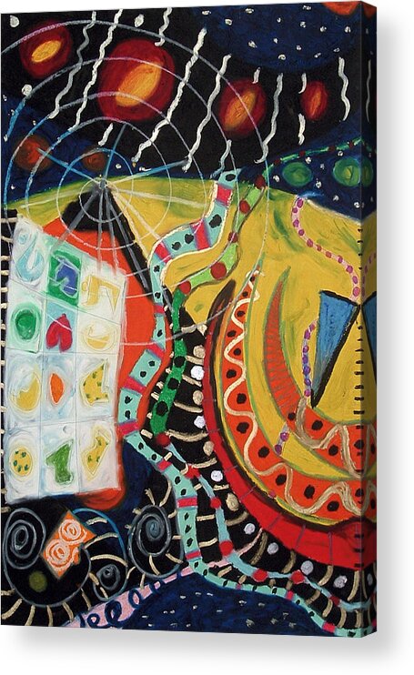 Stars Acrylic Print featuring the painting Constellational Signals by Clarity Artists