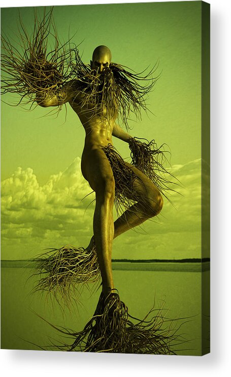 Man Acrylic Print featuring the digital art Creature by Matthew Lindley