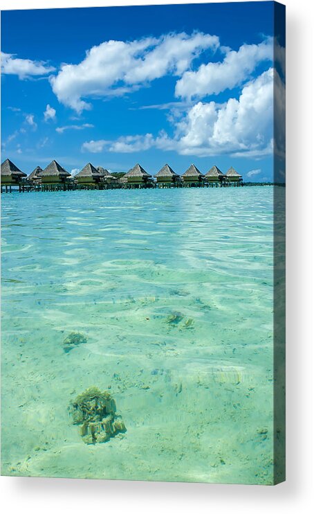 Bora Bora Acrylic Print featuring the photograph Crystal Clear View At Bora Bora by Gary Slawsky