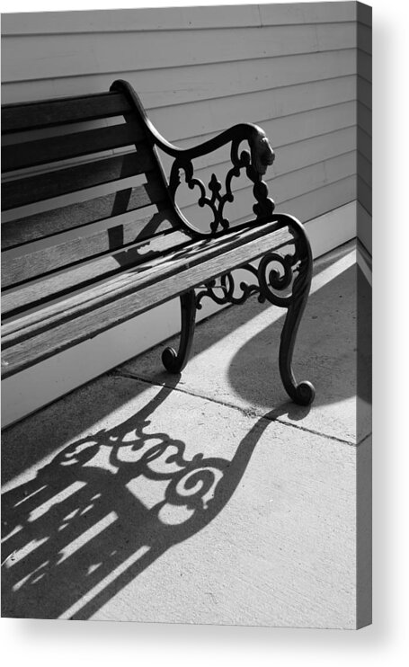 Bench Acrylic Print featuring the photograph Curves and Shadows by Brooke T Ryan
