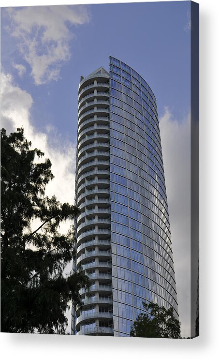 Dallas Texas Acrylic Print featuring the photograph Dallas High Rise by Jeanne May