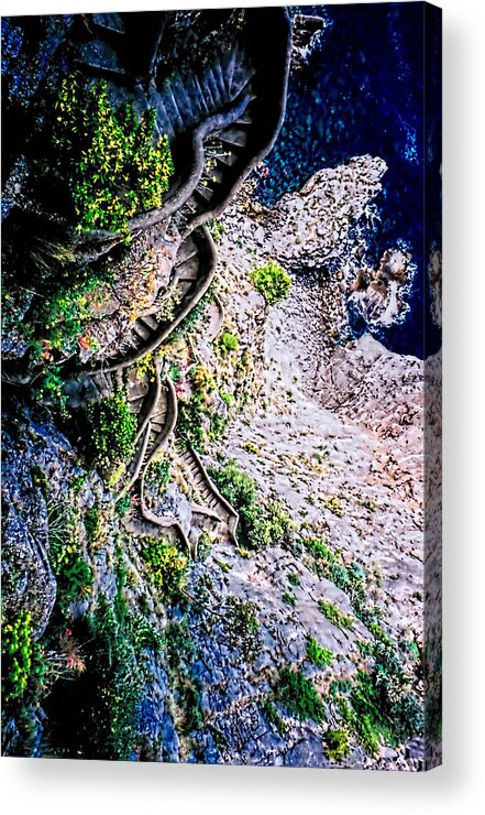 Positano Acrylic Print featuring the photograph Descent To The Sea by Donna Proctor