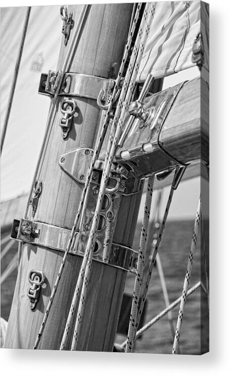 B&w Acrylic Print featuring the photograph Detail by Gary Felton