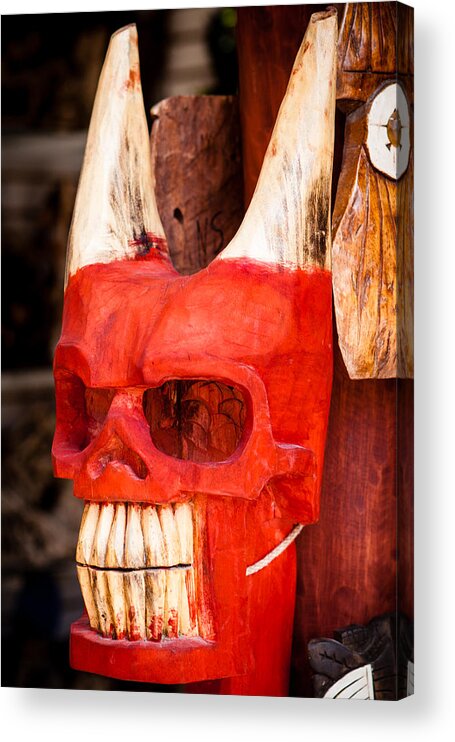 Mask Acrylic Print featuring the photograph Devil in the Details by Melinda Ledsome