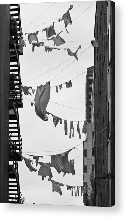 Hanging Laundry Acrylic Print featuring the photograph Dirty Laundry by Scott Campbell