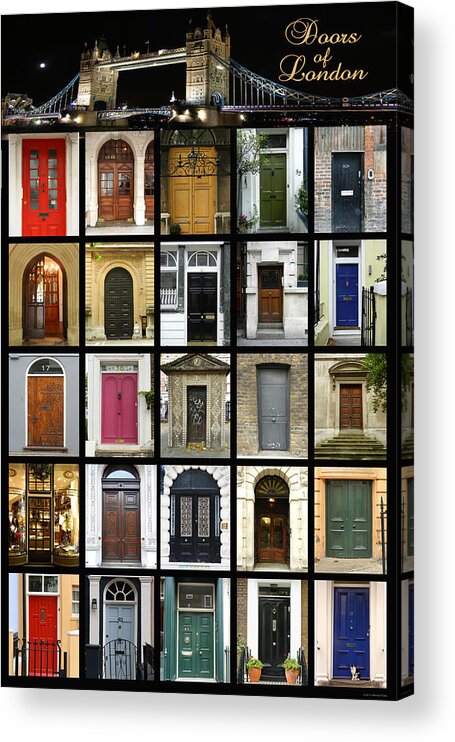 London Acrylic Print featuring the photograph Doors of London II by Hermes Fine Art