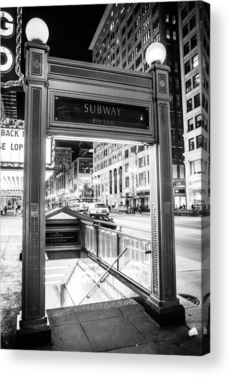 Subway Acrylic Print featuring the photograph Down to the Red by Melinda Ledsome