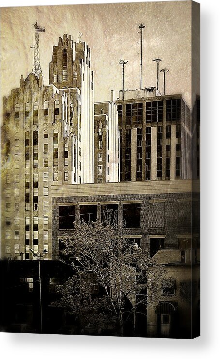 City Acrylic Print featuring the photograph Downtown Flint 1 by Scott Hovind