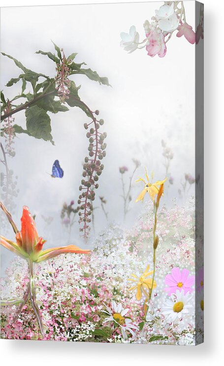 Dream Garden Acrylic Print featuring the mixed media Dream Garden 2 by Kume Bryant