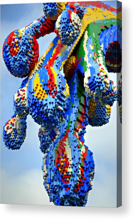 Paint Acrylic Print featuring the photograph Dripping Lego Paint by Ricky Barnard