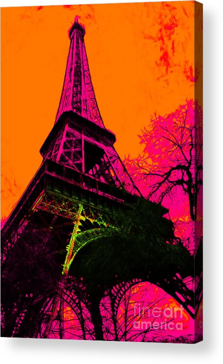 Europe Acrylic Print featuring the photograph Eiffel 20130115v1 by Wingsdomain Art and Photography