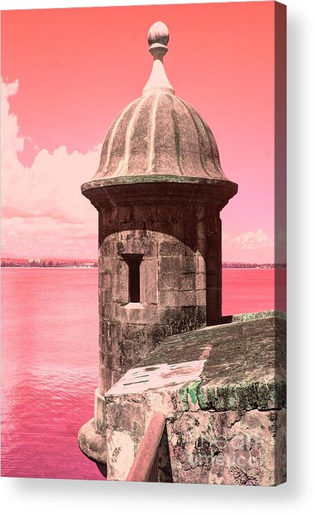 El Morro Acrylic Print featuring the photograph El Morro in the Pink by Alice Terrill