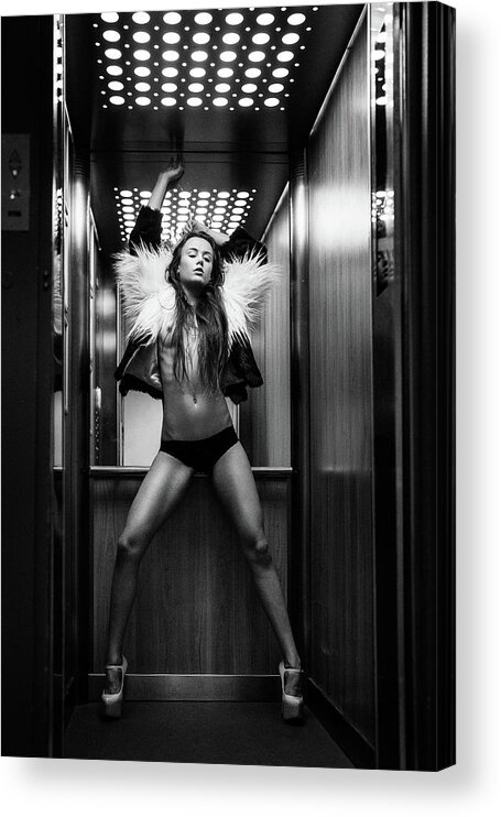 Sensual Acrylic Print featuring the photograph Elevator by 