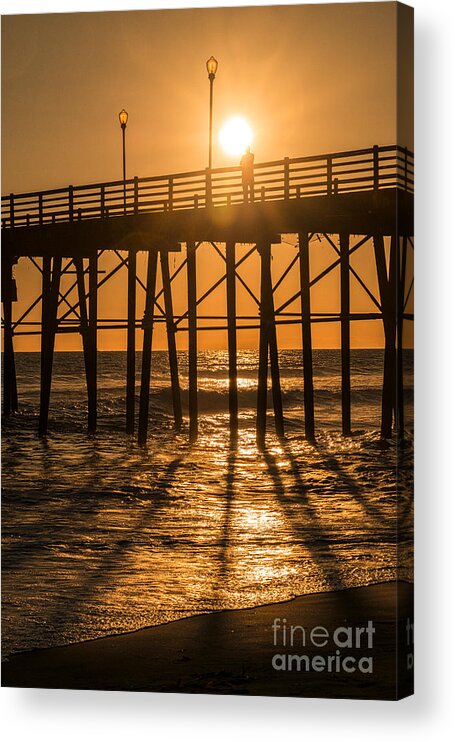 Oceanside Acrylic Print featuring the photograph Enlightened at Oceanside Pier by Ana V Ramirez