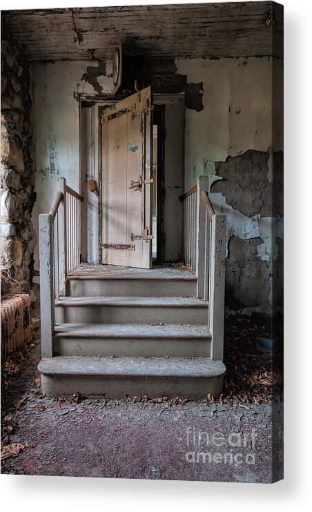 Bennett College Acrylic Print featuring the photograph Enter at your own Risk by Rick Kuperberg Sr