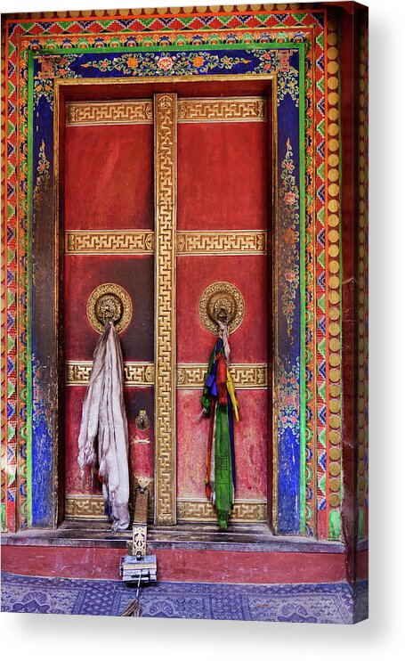 Outdoors Acrylic Print featuring the photograph Entrance To Lamayuru Monastery by Jeremy Woodhouse