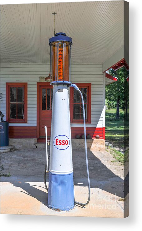 Esso Station Acrylic Print featuring the photograph Esso Gas Pump by Dale Powell