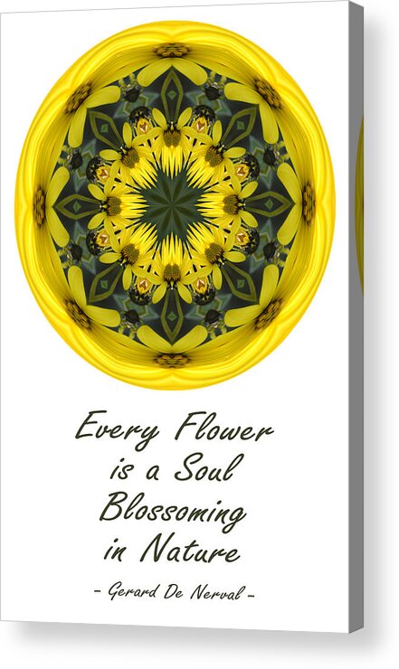 Mandala Acrylic Print featuring the photograph Every Flower is a Soul Mandala by Beth Venner