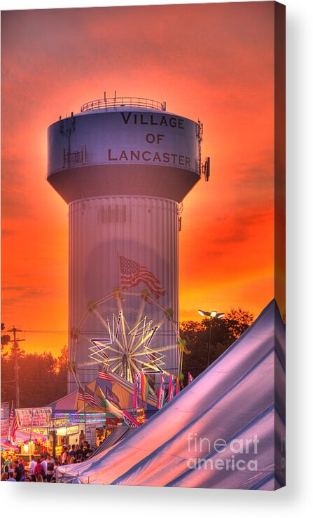 Glowing Acrylic Print featuring the photograph Fiery Sunset by Jim Lepard