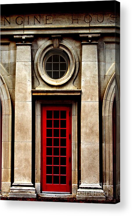 Fire Acrylic Print featuring the photograph Fire Engine House No 1 Memphis Tennessee by T Lowry Wilson