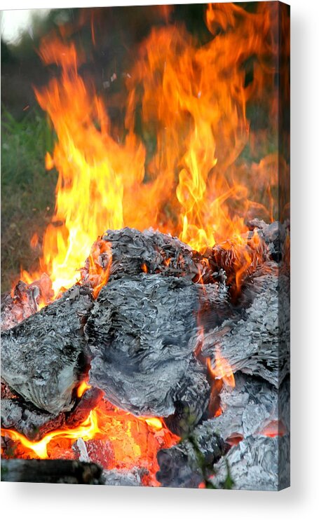 Fire Acrylic Print featuring the photograph Fire by Mary Sullivan