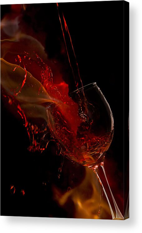 Wine Acrylic Print featuring the photograph Fire Wine by Mark McKinney
