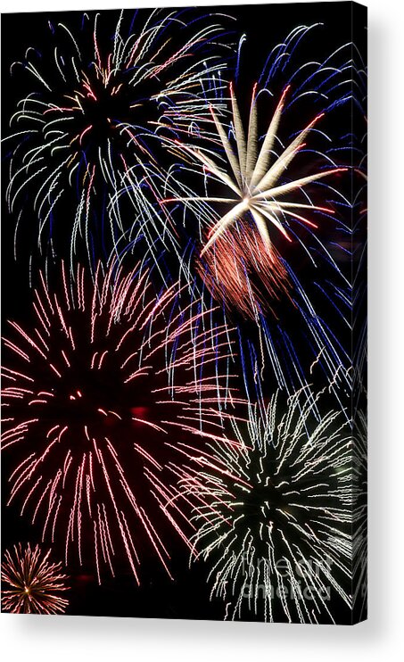 Fireworks Acrylic Print featuring the photograph Fireworks Spectacular by Jim And Emily Bush