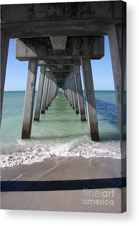 Architecture Acrylic Print featuring the photograph Fishing Pier Architecture by Christiane Schulze Art And Photography