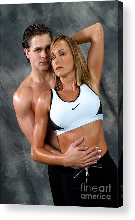 Model Acrylic Print featuring the photograph Fitness Couple 27 by Gary Gingrich Galleries