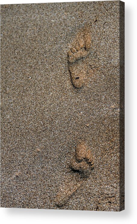 Sand Acrylic Print featuring the photograph Footprints in Time by Edward Hawkins II