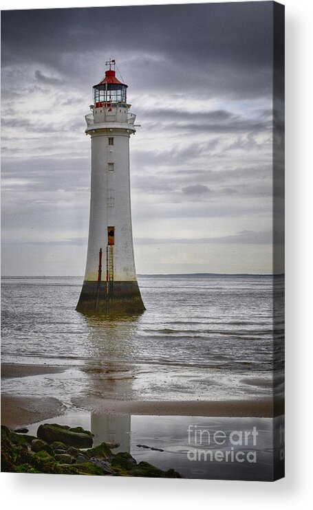 Seascape Acrylic Print featuring the photograph Fort Perch Lighthouse by Spikey Mouse Photography