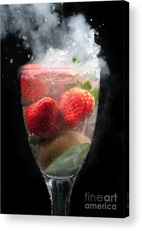 Fruit Acrylic Print featuring the photograph Fruit cocktail explosion by Simon Bratt